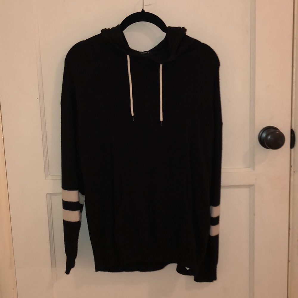 Forever 21 Black And White Fuzzy Sweater.